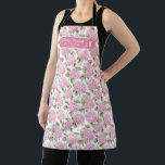 Elegant Pink Hydragea Flowers Pattern Monogram Schürze<br><div class="desc">Cook in style with the Elegant Pink Hydrangea Flowers Pattern Monogram Queen of the Kitchen Apron. Designed for those who love to add a touch of beauty to their culinary routine, this apron features delicate pink hydrangeas and a personalized monogram, making it both stylish and unique. The adjustable fit ensures...</div>