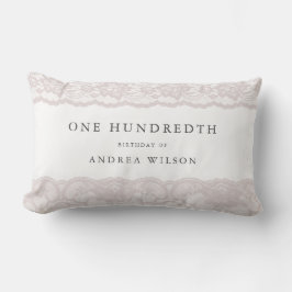 Elegant Pink Lace 100. Geburtstagsgeschenk Lendenkissen