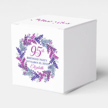 Elegant Pink Lila Wreath 95. Geburtstagsparty