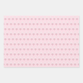 Elegant Pink Ombre Christmas Tree Muster Geschenkpapier Set