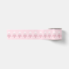 Elegant Pink Ombre Christmas Tree Muster Satinband