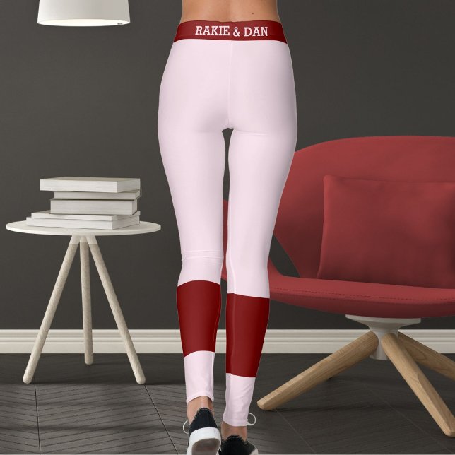 Elegant Pink Red Valentine's Day Girlfriend Gift  Leggings (Von Creator hochgeladen)