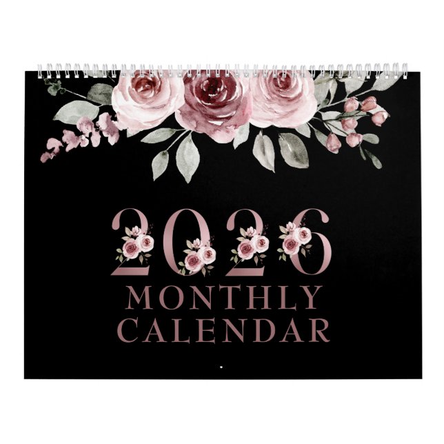Elegant Pink Rose 2026 Kalender (Titelbild)