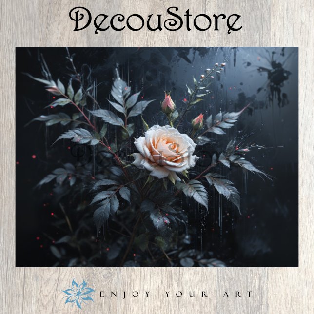 Elegant Pink Rose Decoupage Seidenpapier (Von Creator hochgeladen)