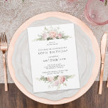 Elegant Pink Roses Feminine 60. Geburtstagsparty Einladung<br><div class="desc">Diese reizende 60. Geburtstagsfeier mit pastellrosa Aquarellfarben und Grün lädt zum Set einer schönen Feier ein. Personalisieren Sie die Textvorlage mit Ihren Ereignisdetails. Sie können diese Einladung für jedes Alter verwenden, indem Sie das Alter in der Textvorlage ändern. Diese Einladung kann als gedruckte Einladungen oder als digitaler Download bestellt werden,...</div>
