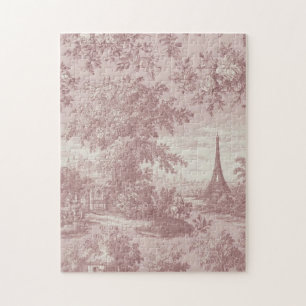 Elegant Pink Toile de Jouy Französisch Country Sze
