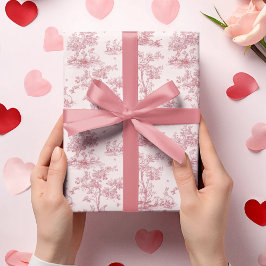 Elegant Pink Toile Pattern | Easter Wrapping Paper Geschenkpapier