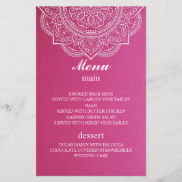Elegant Pink White Paisley Indian Hindu Wedding