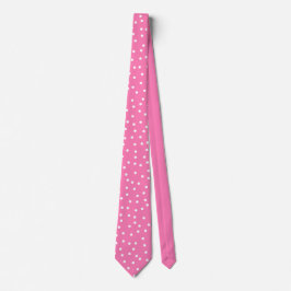 Elegant Pink White Polka Dots Groom Gift   Krawatte