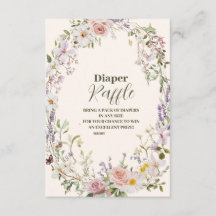Elegant Pink Wildblume Boho Diapper Raffle