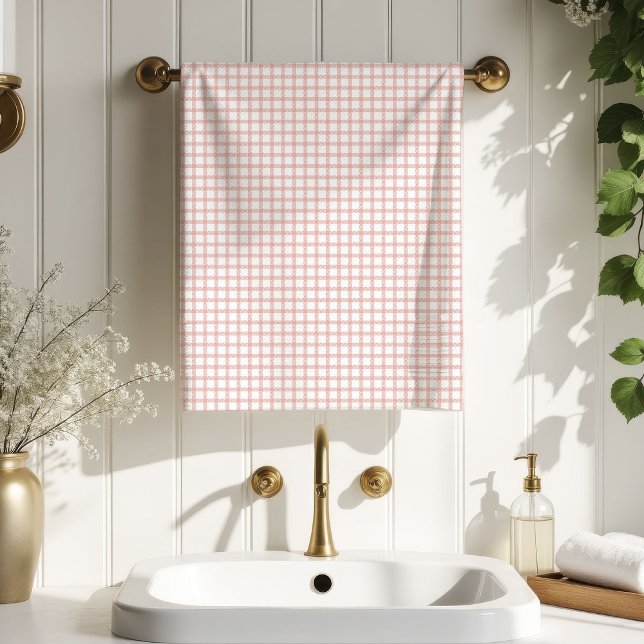 Elegant Plaid Towel Rose Gold Touch for Mom Badhandtuch Set (Elegant Plaid Towel Rose Gold Touch for Mom)
