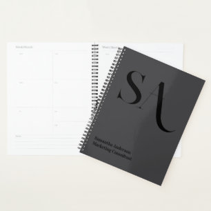 Élégant planificateur minimaliste Monogramme - Per