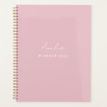 Élégant planificateur personnalisé Cameo rose