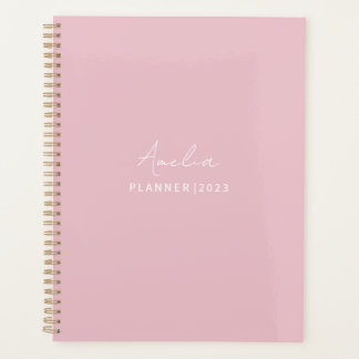 Élégant planificateur personnalisé Cameo rose