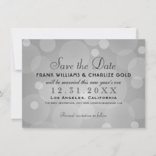 Elegant Platinum Gray Wedding Save The Date
