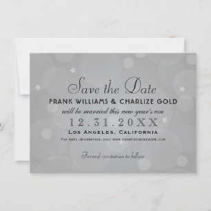Elegant Platinum Gray Wedding Save The Date