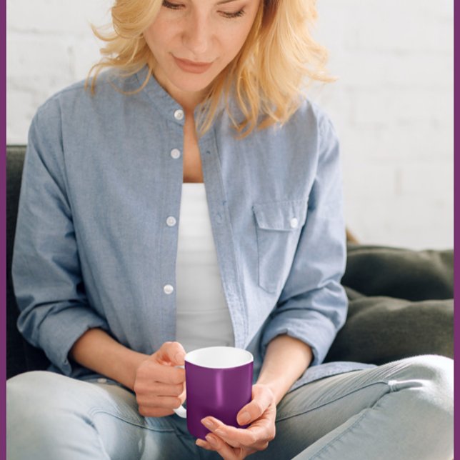 - Élégant Plum solide - Mug de café (Mockup 1)