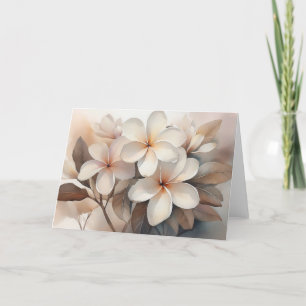 Elegant Plumeria Dankeskarte