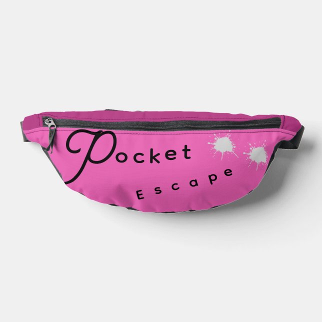 Élégant Pocket Pink Échapper Couper Fanny Pack (Poser)