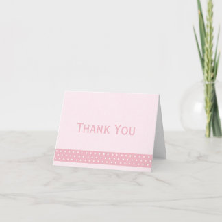 Elegant Polka Dot Vielen Dank (pink) Dankeskarte