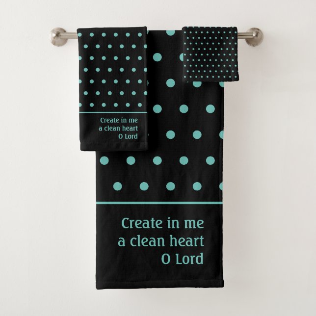 Elégant Polka TURQUOISE Personnalisable Noir (En situation)