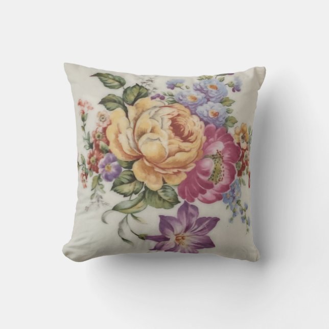 Elegant: Porzellan Inspiriert Kissen (Vorderseite)