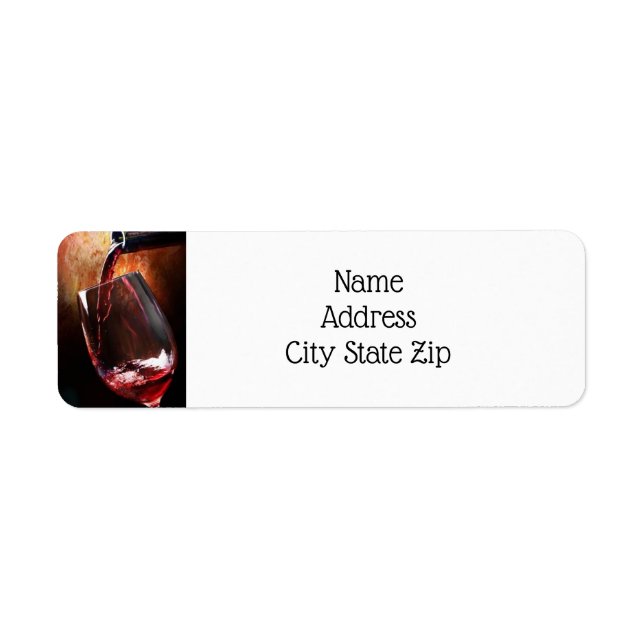 **ÉLÉGANT POUR LE VIN** ÉTIQUETTES DE ADRESSE (Devant)