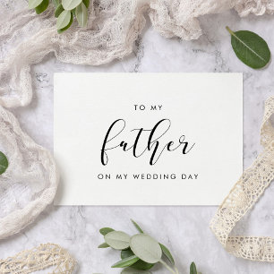 Élégant Pour mon père le jour de mon mariage carte