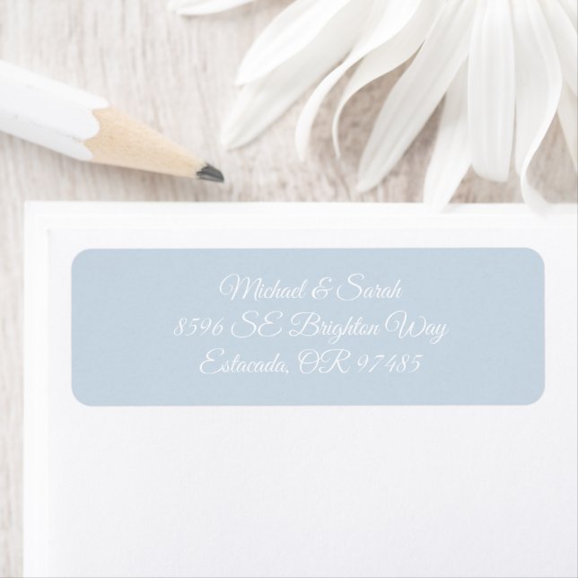 Elegant Powder Blue Return Address (Insitu)