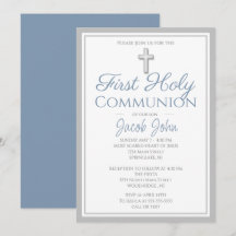 Élégant premier saint Invitations de communion pou