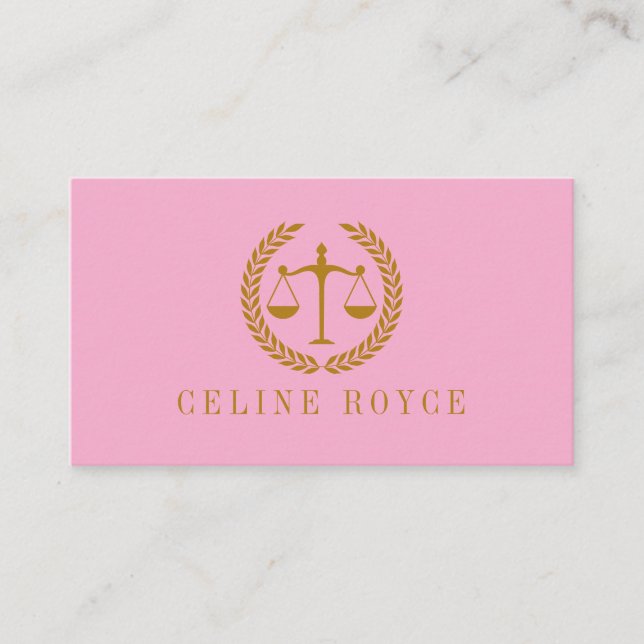 Elegant Professional Simple Minimalist Lawyer Visitenkarte (Vorderseite)
