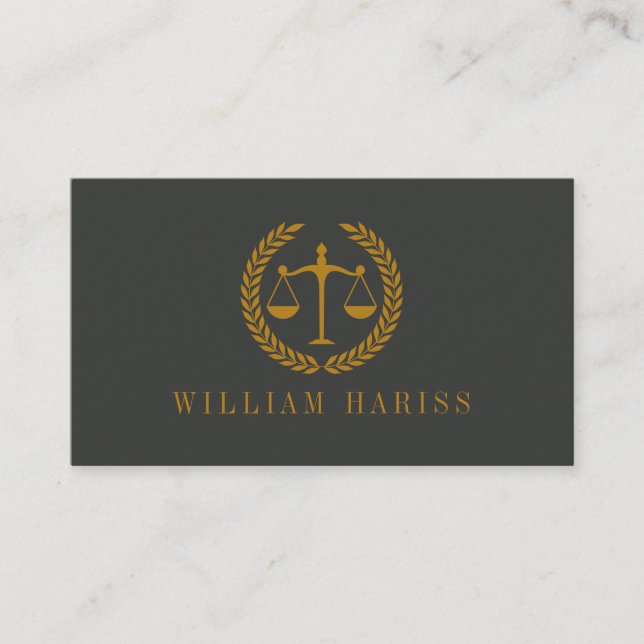 Elegant Professional Simple Minimalist Lawyer  Visitenkarte (Vorderseite)