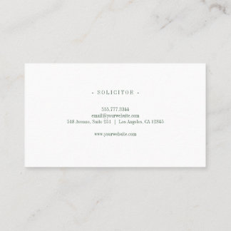 Elegant Professional Simple Minimalist Lawyer  Visitenkarte