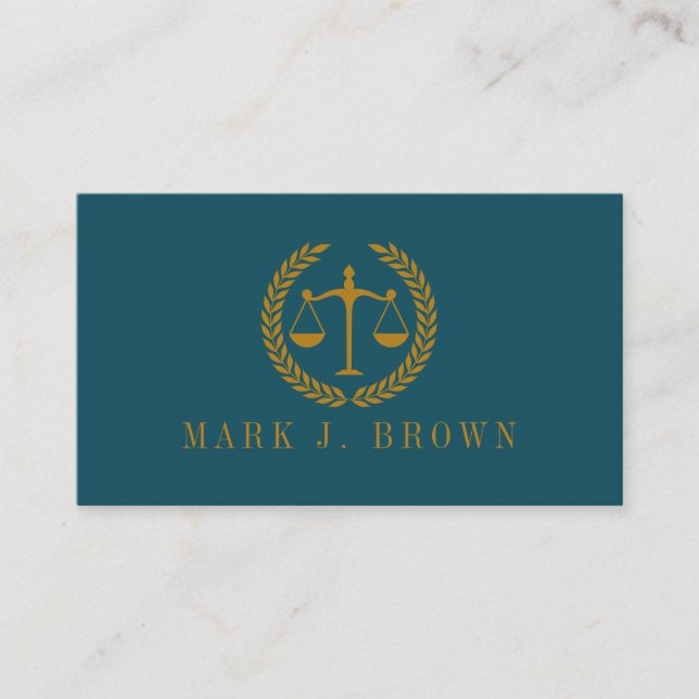Elegant Professional Simple Minimalist Lawyer  Visitenkarte (Vorderseite)