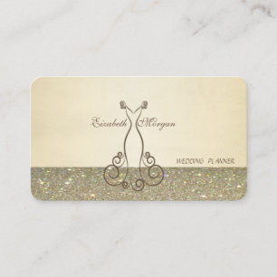 Elegant Professionell Chic Luxuriös, Glitzernd, Kl Visitenkarte