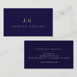 Elegant Professionell Einfaches Monogramm Minimali Visitenkarte