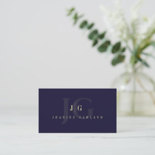 Elegant Professionell Einfaches Monogramm Minimali Visitenkarte