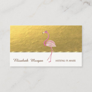 Elegant Professionell, Falsches Gold, Rosa Flaming Visitenkarte