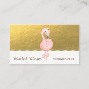 Elegant Professionell, Falsches Gold, Rosa Flaming Visitenkarte