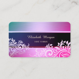 Elegant Professionell Modern Floral Visitenkarte