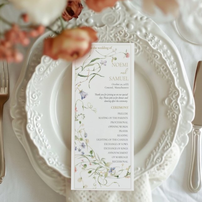 Élégant programme de Fleur sauvage d'aquarelle dél (Créateur téléchargé)