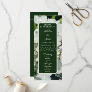 Élégant programme de mariage botanique vert de la 