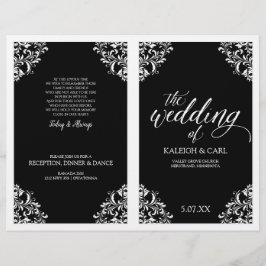 Élégant programme de mariage - Nadine (noir)2
