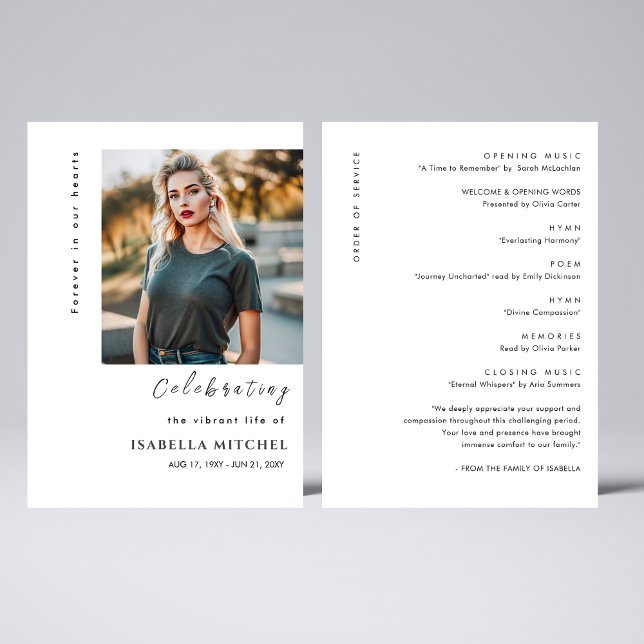 Élégant Programme funéraire d'ordre de service (Créateur téléchargé)