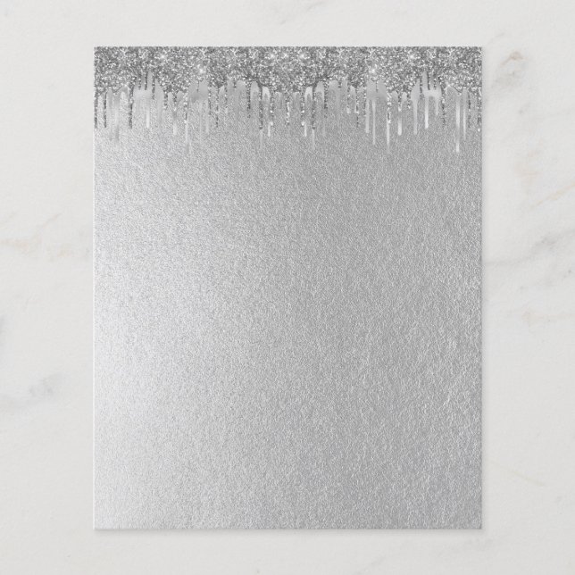 Elégant prospectus blanc argenté (Devant)