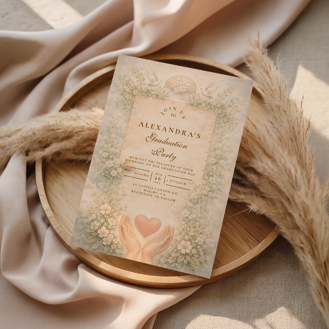 Elegant Psychology Graduate Einladung (Von Creator hochgeladen)