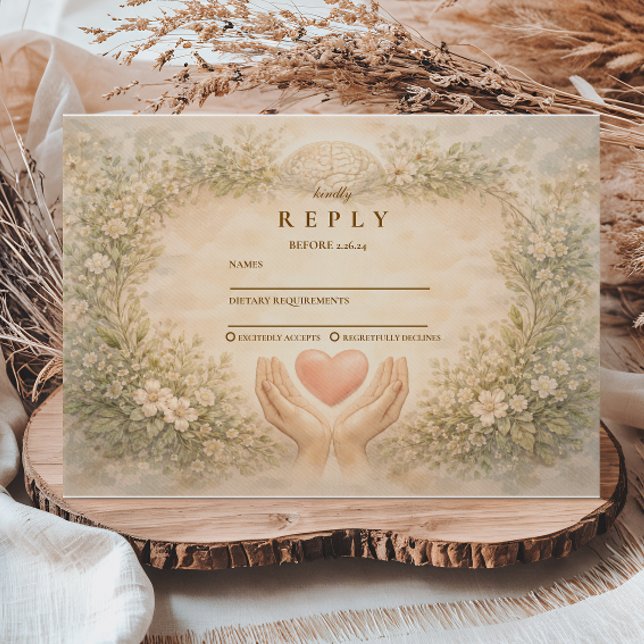 Elegant Psychology Graduate RSVP Karte (Von Creator hochgeladen)