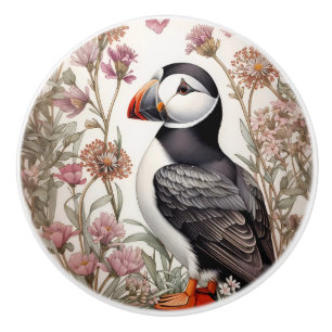 Elegant Puffin William Morris Inspiriert Keramikknauf