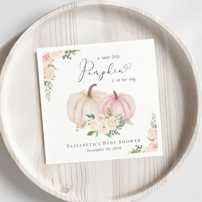 Elegant Pumpkin Pink Floral Baby Girl Dusche Serviette (Von Creator hochgeladen)