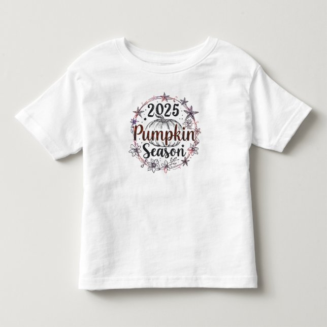 Elegant Pumpkin Season 2025 - Herbstfalldesign Kleinkind T-shirt (Vorderseite)